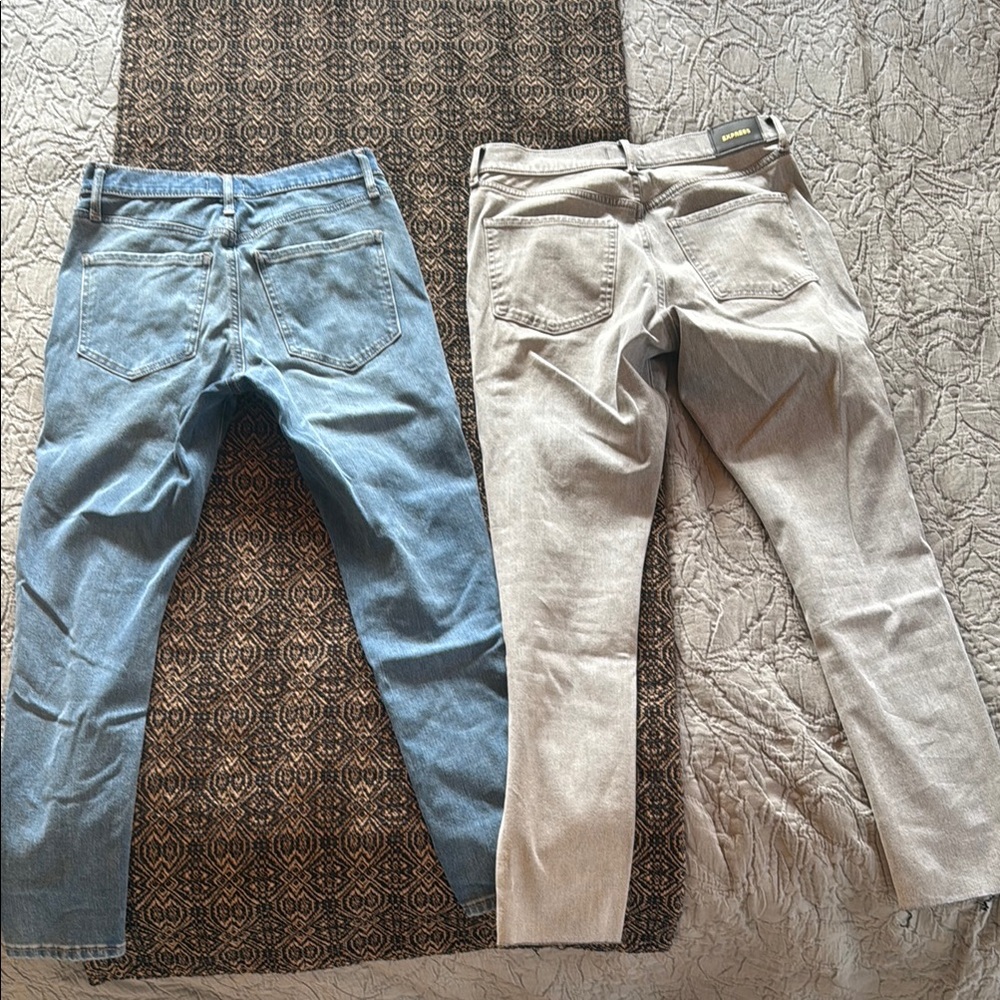 Express Jeans Size 6 - Lot of 2 Classic Blue and Gray Women's Jeans - Picture 6 of 7